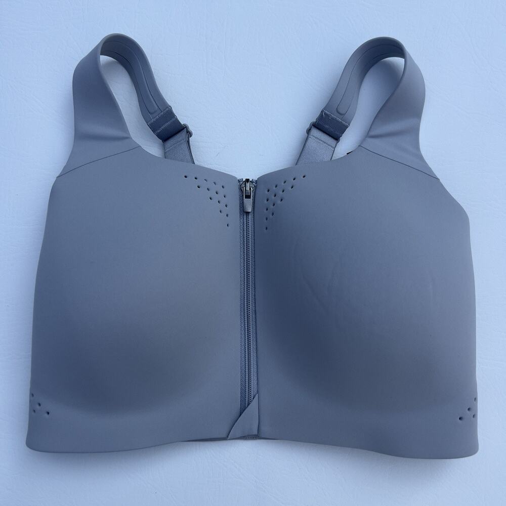 Victoria's Secret VSX Featherweight Max Sports Bra 34DDD Gray Front Close NWT